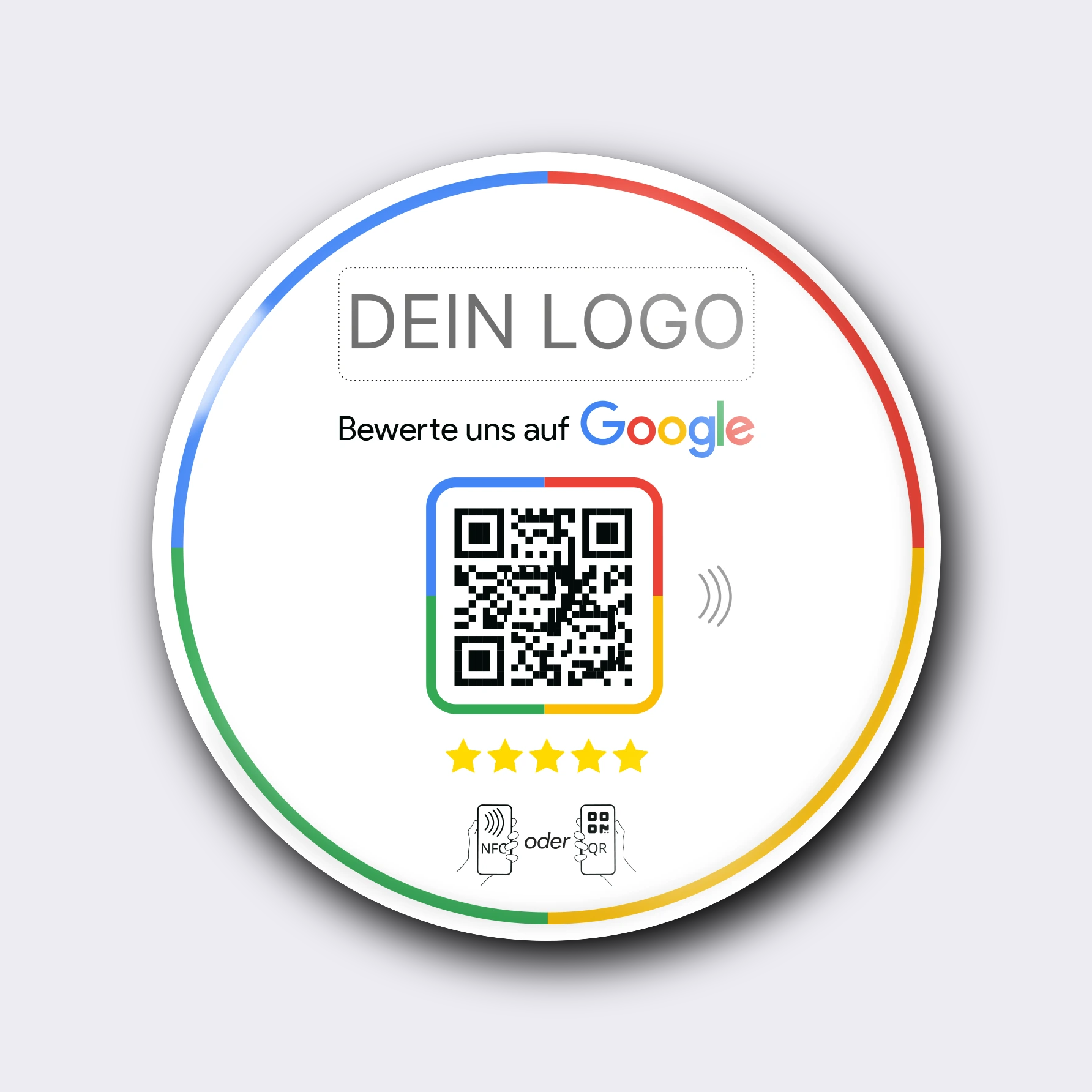 Google Bewertungslink NFC & QR-Code Sticker