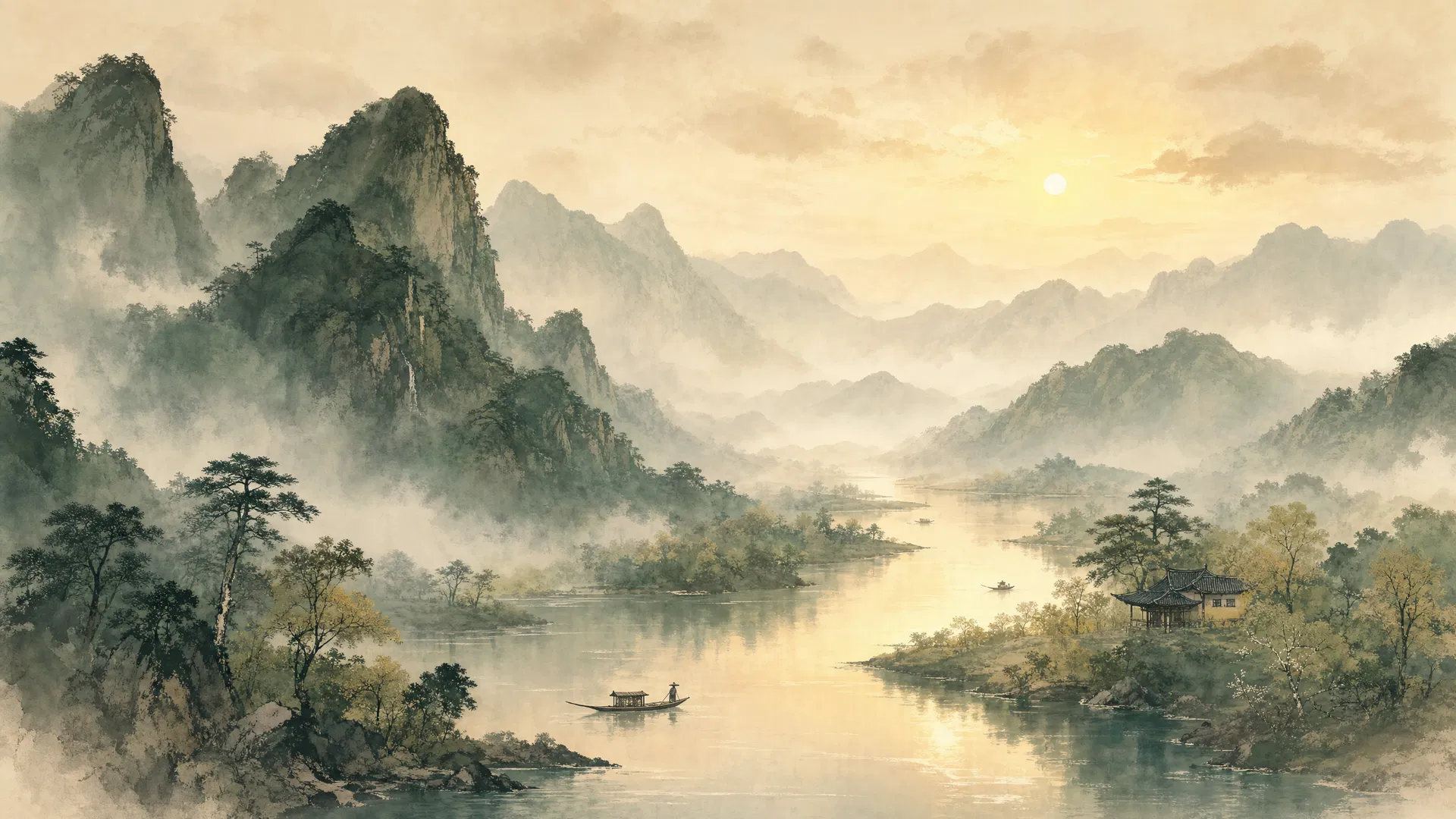 산수화 배경