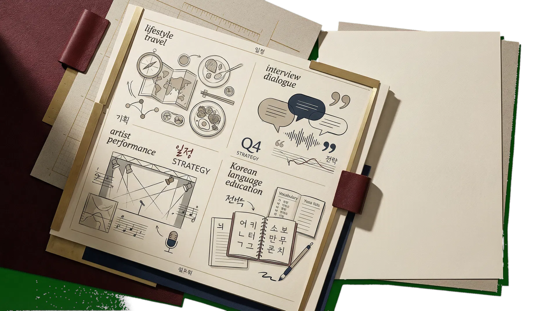 Editorial content planning board