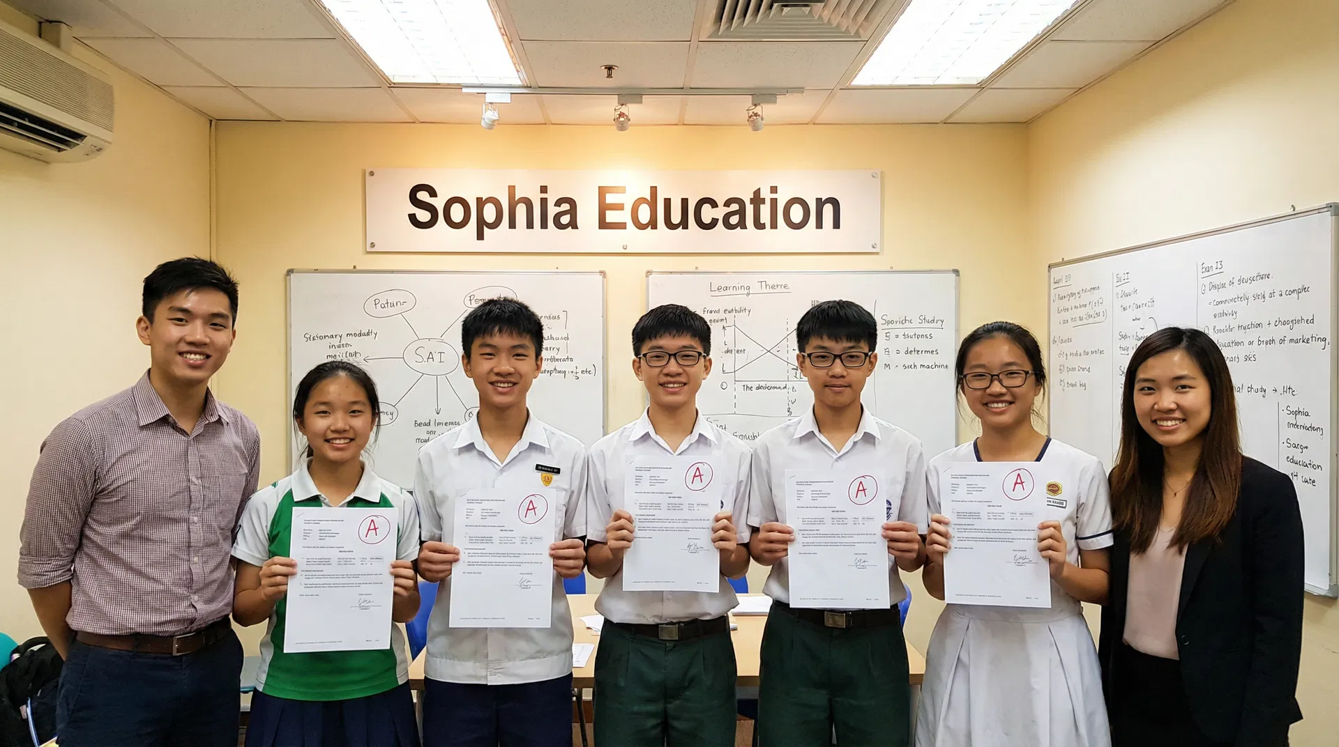 Group celebration at Sophia Education