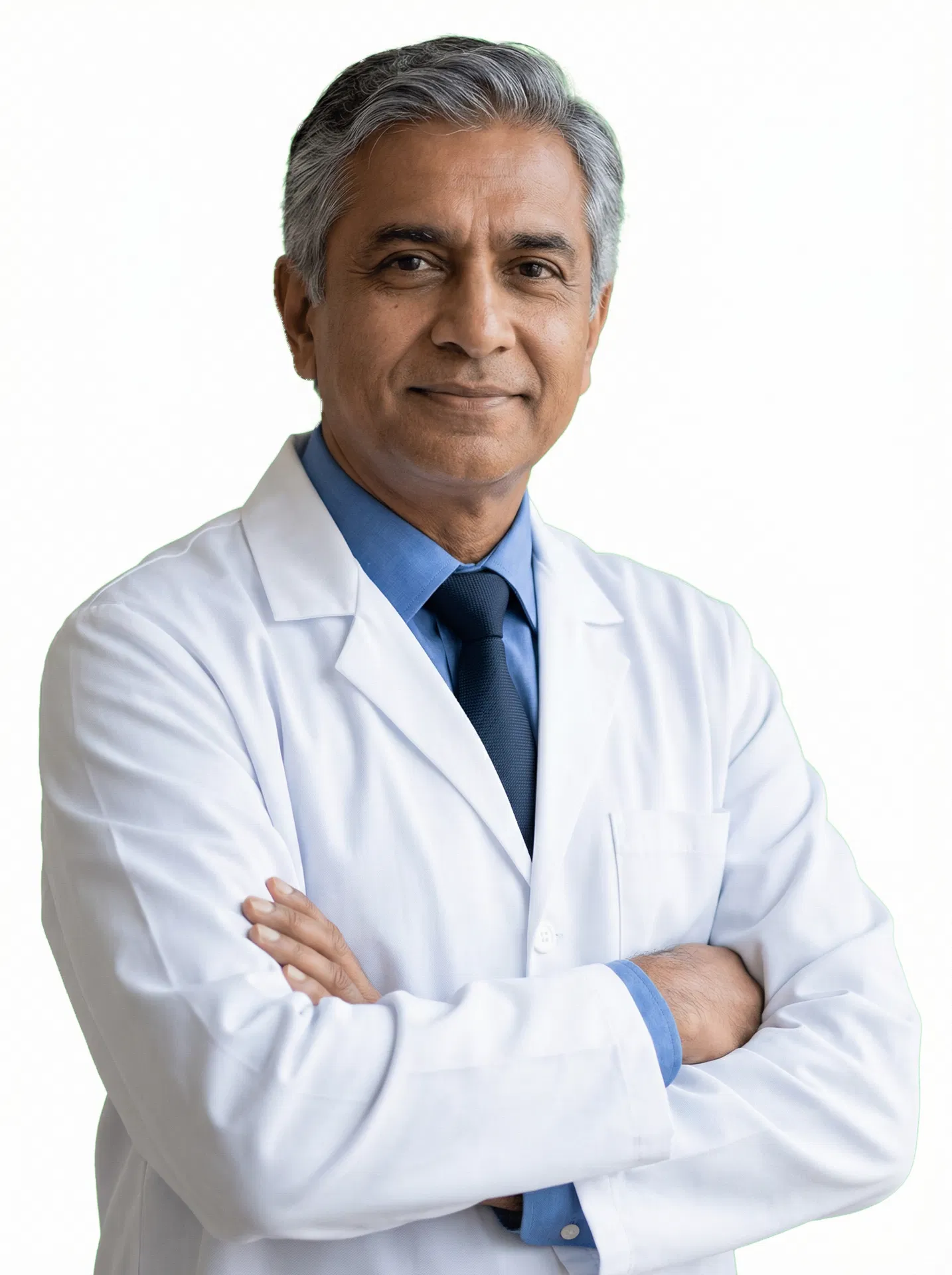 Physician in lab coat