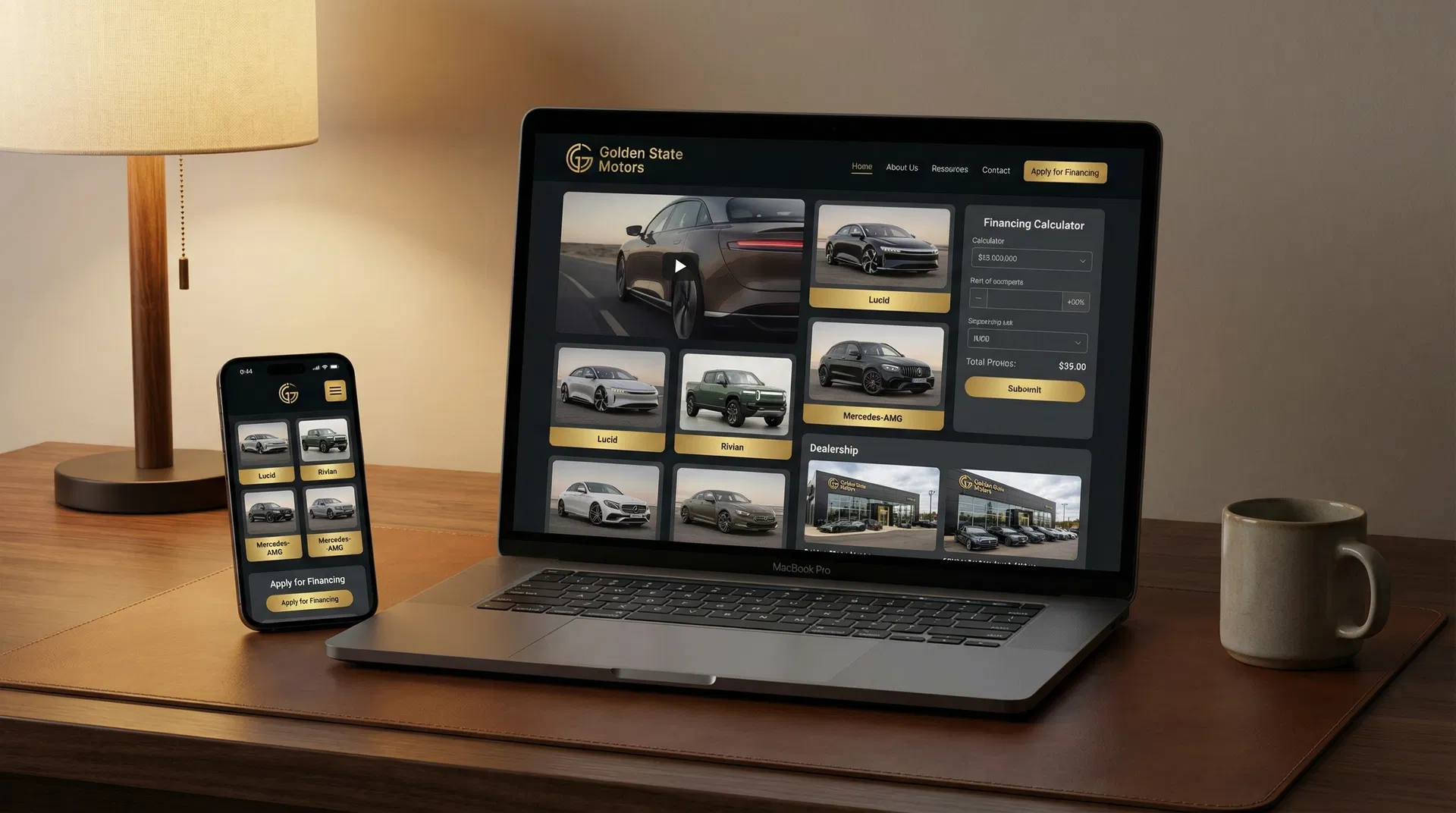Golden State auto shop website solution