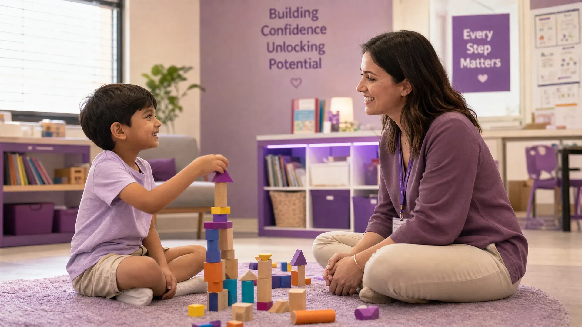 Child in ABA therapy session