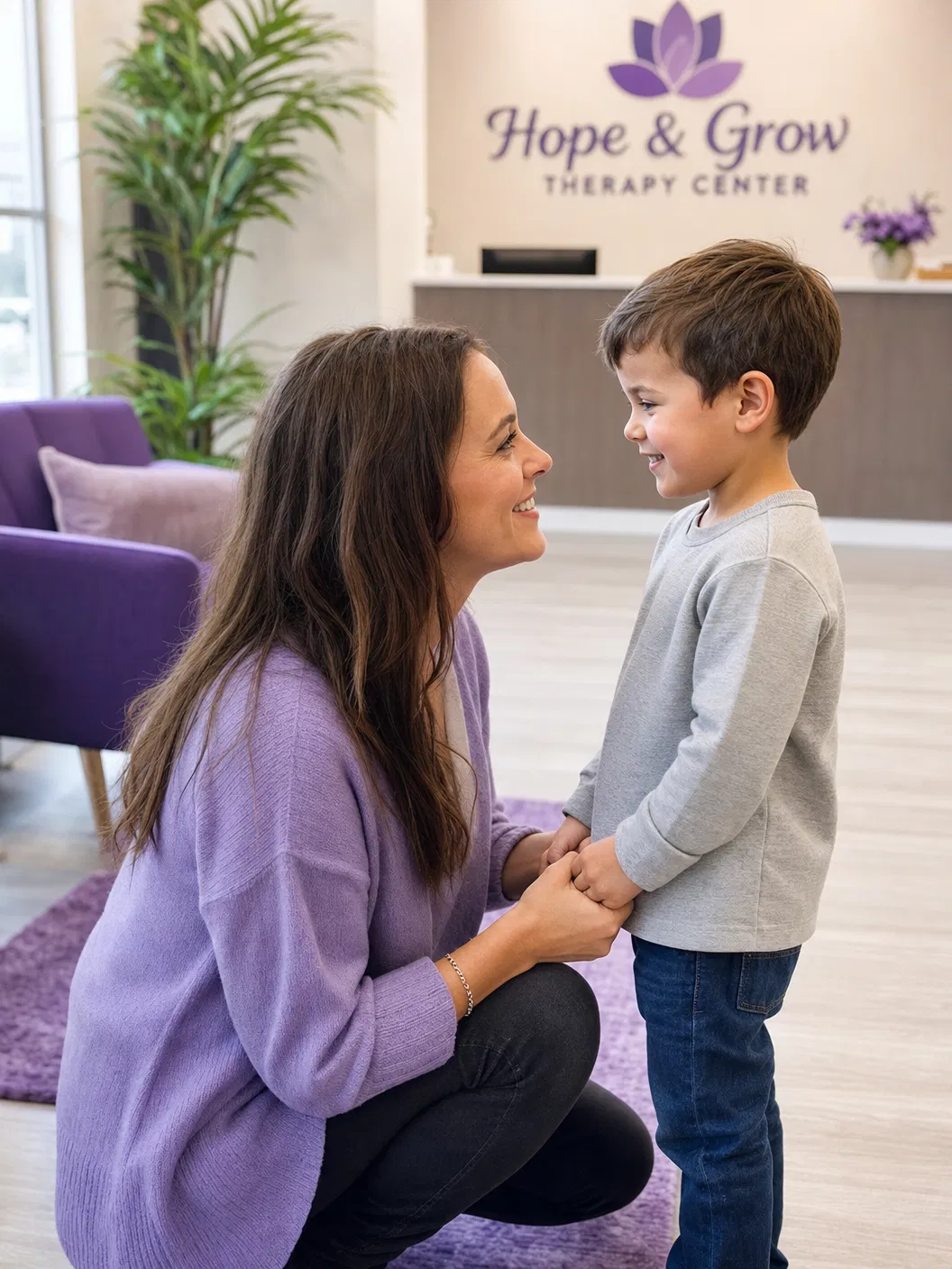 Parent and child at Beyond Growth ABA