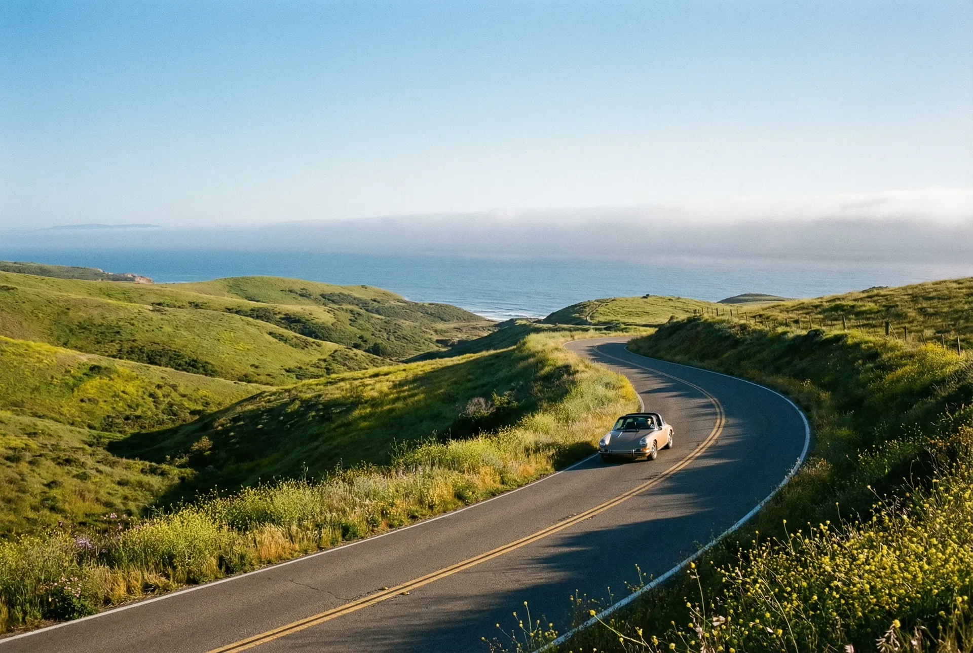 Highway 46 descending toward the Pacific coast