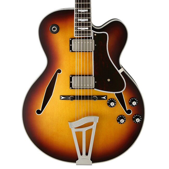 FGN Masterfield Jazz HH JB Hollowbody E-Gitarre inkl. Koffer, jazz burst - Bild 2