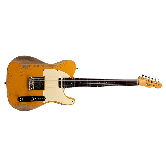 HENRYS Space TL-1 The Comet Yellow Relic E-Gitarre inkl. Tasche