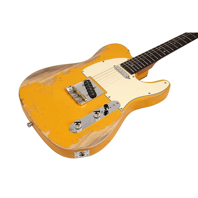 HENRYS Space TL-1 The Comet Yellow Relic E-Gitarre inkl. Tasche - Bild 4