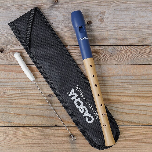 CASCHA CFL1B Hybrid Sopran-Blockflöte blau, barocke Griffweise - Bild 3