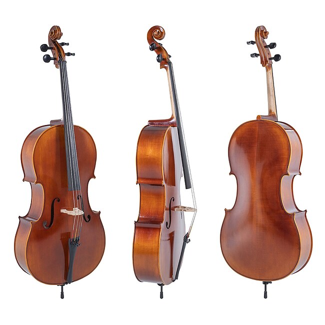 GEWA GS4020512121 Cello Allegro 4/4 Cellogarnitur VC-1 inkl. Zubehör, braun-bernstein - Bild 9