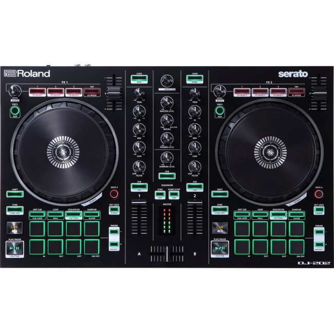 ROLAND DJ-202 USB DJ-Controller inkl. Serato Intro
