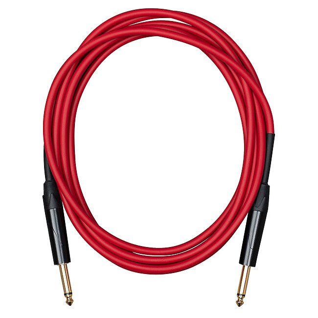 CASCHA CCA-G1RD3 Advanced Line Instrumentenkabel Red Kl-Kl 3m