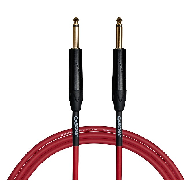 CASCHA CCA-G1RD3 Advanced Line Instrumentenkabel Red Kl-Kl 3m - Bild 2