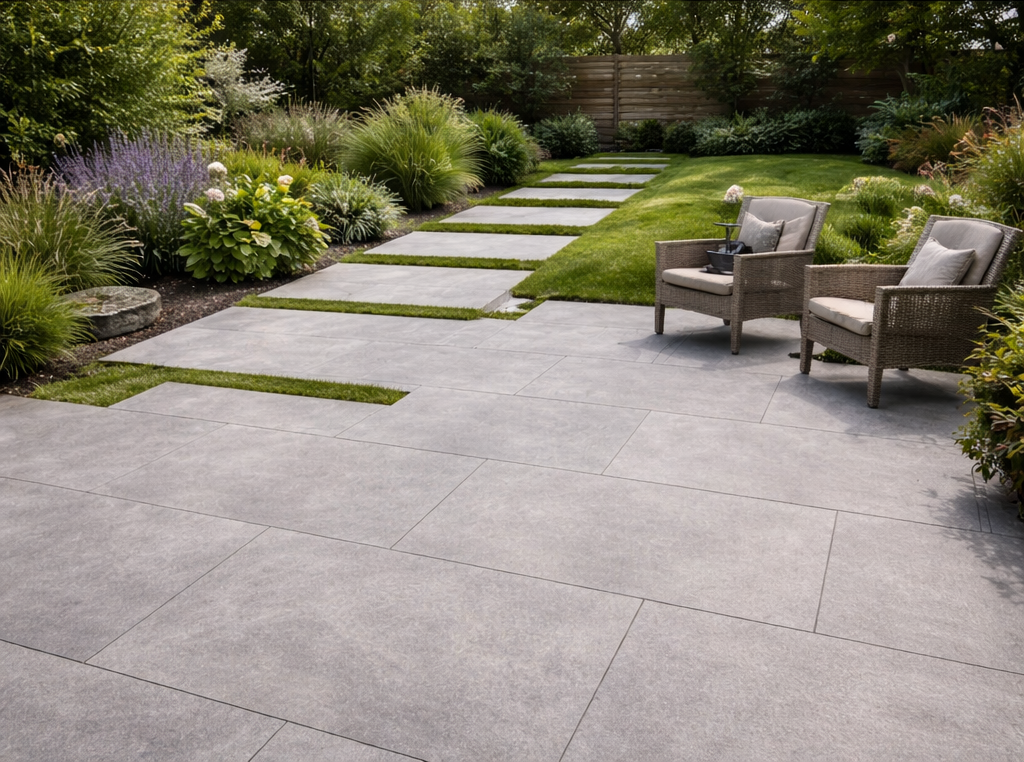 Portland Grey Cemento Porcelain view 2