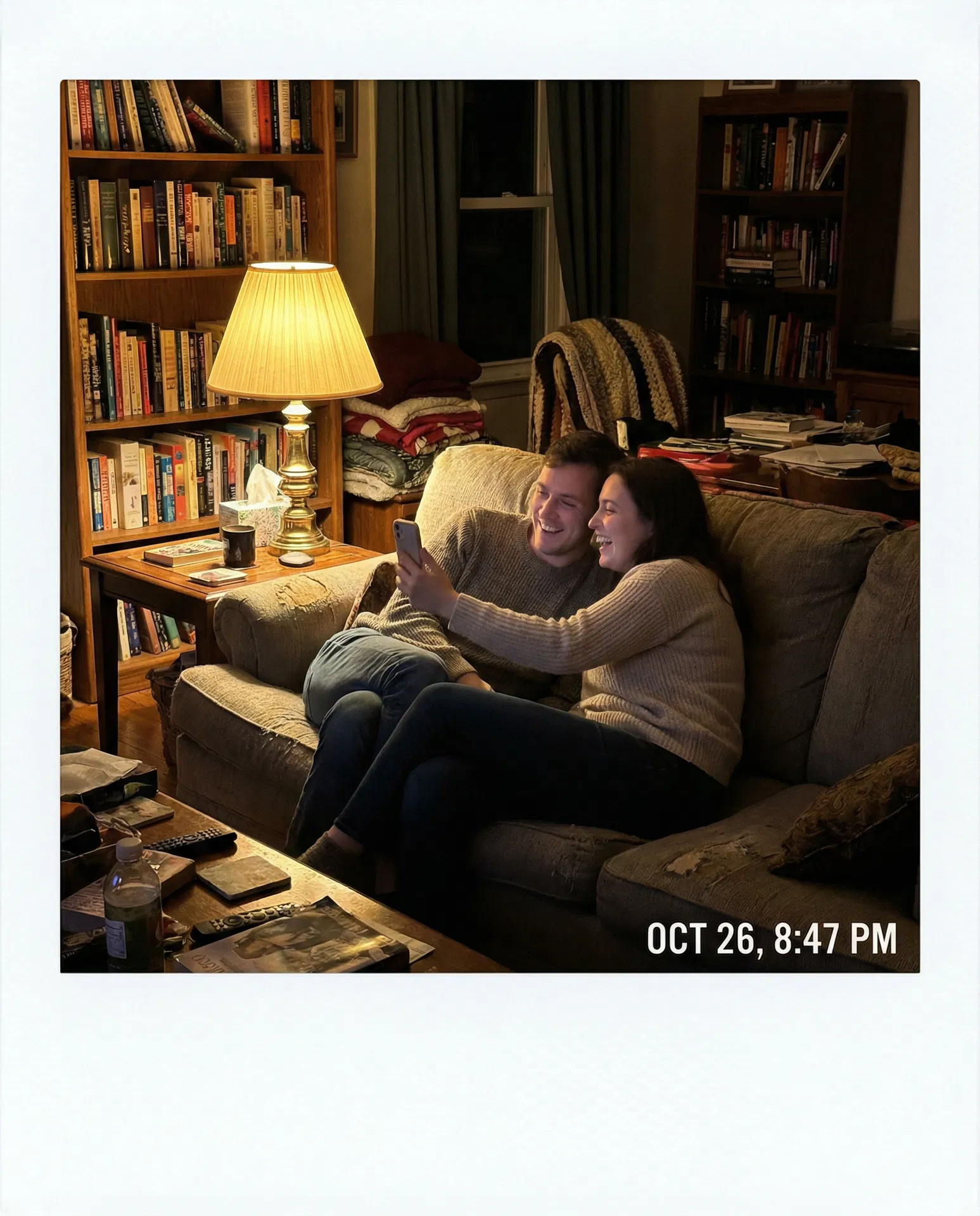 8pm hits and we both look at our phones at the same time now. It's our thing.