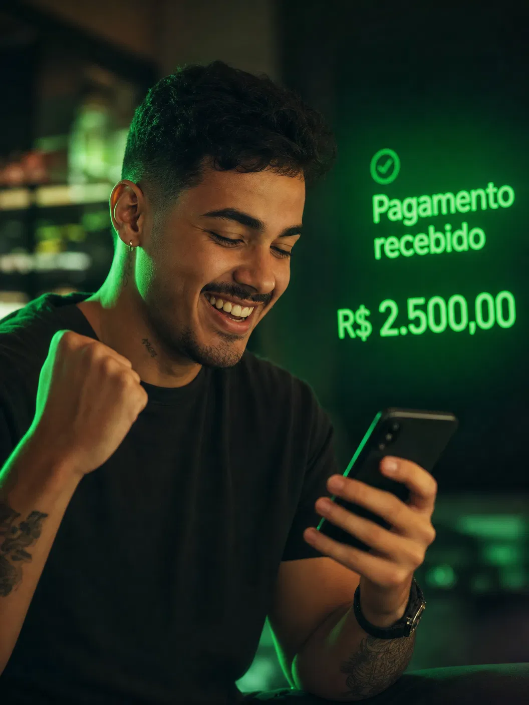 Cliente satisfeito com empréstimo aprovado