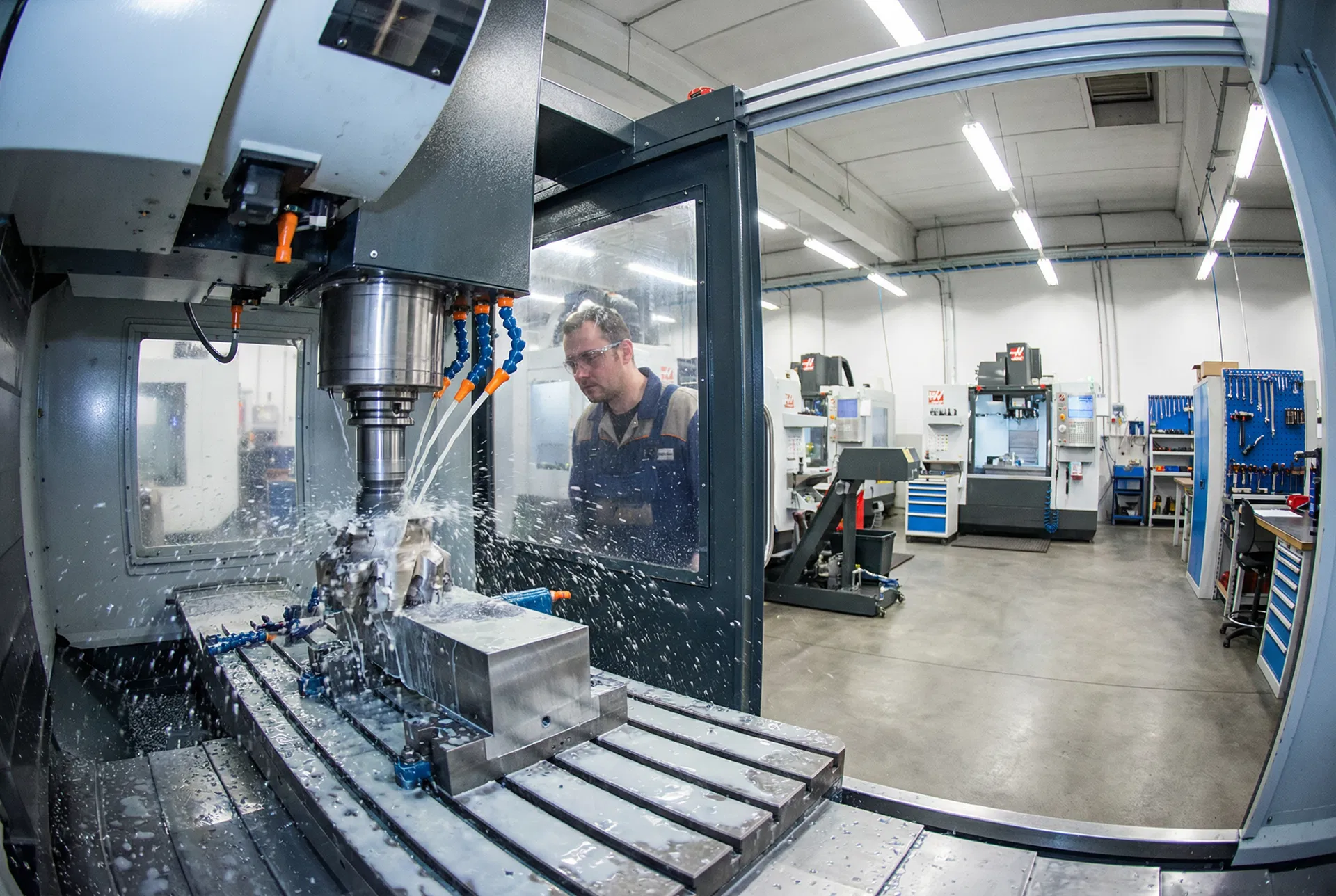CNC machining center on the plant floor