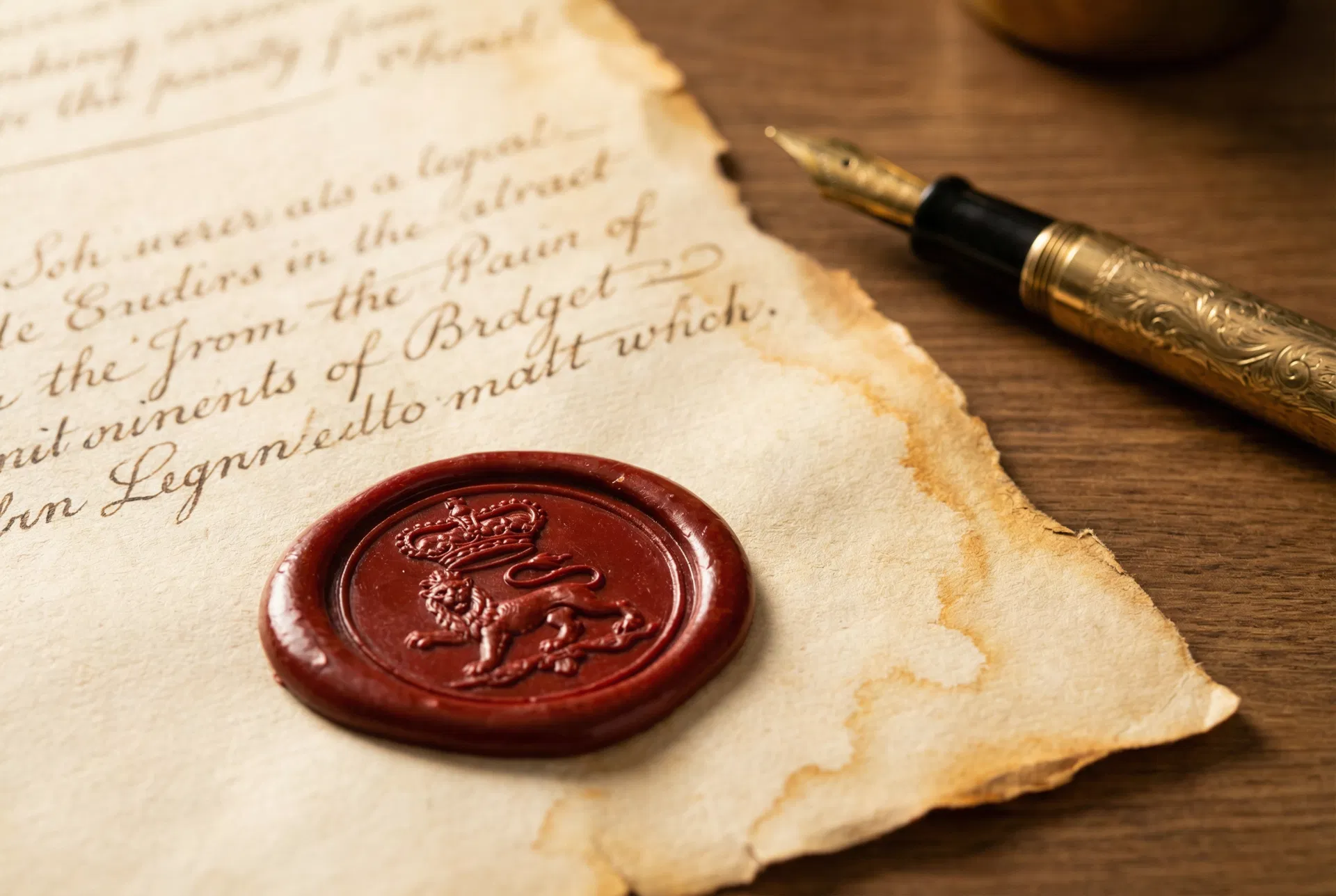 Legal document with official seal