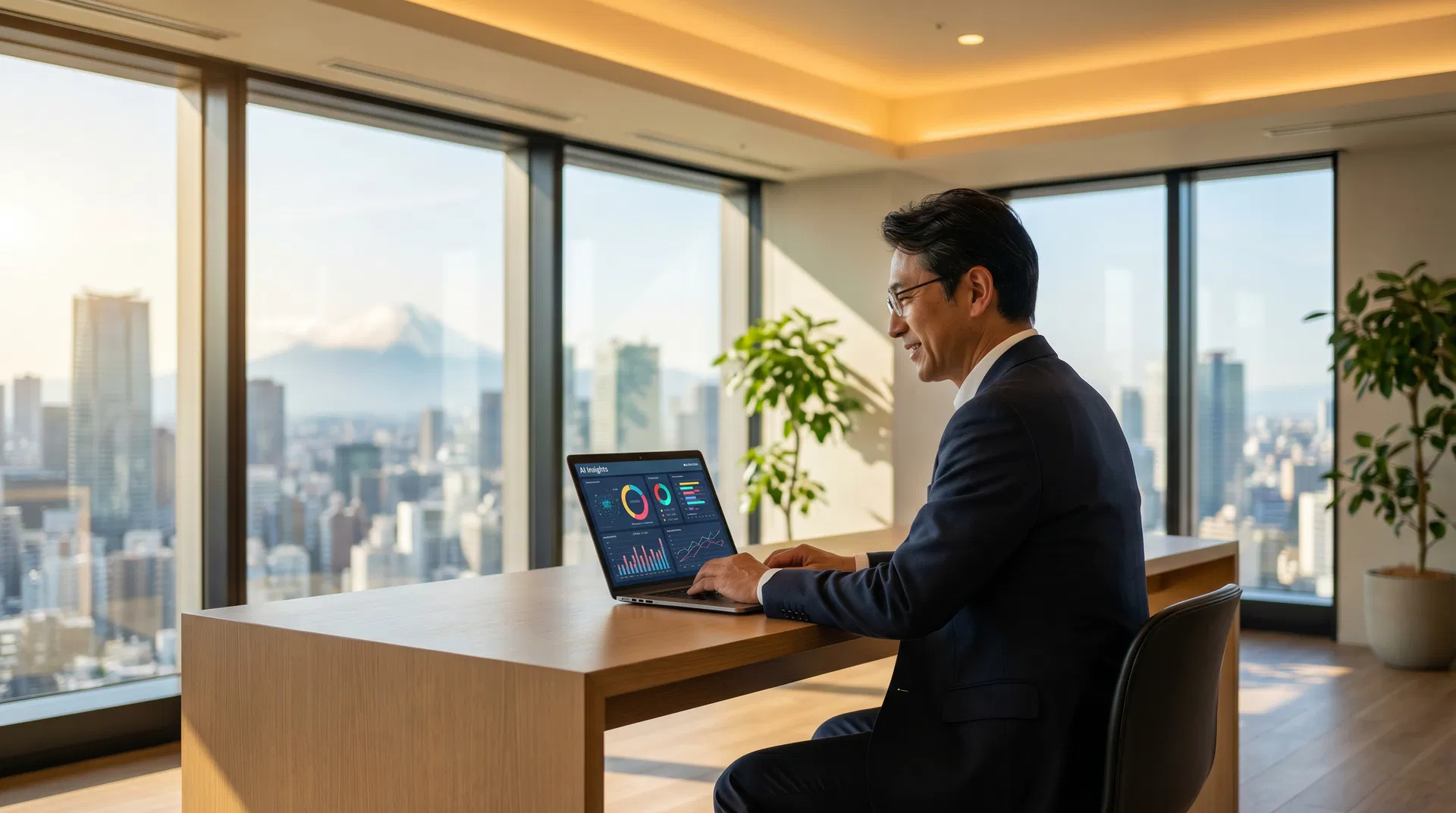 AIを活用して成長する中小企業の経営者
