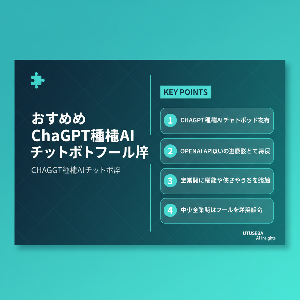 おすすめのChatGPT連携AIチャットボットツール比較 - まとめ