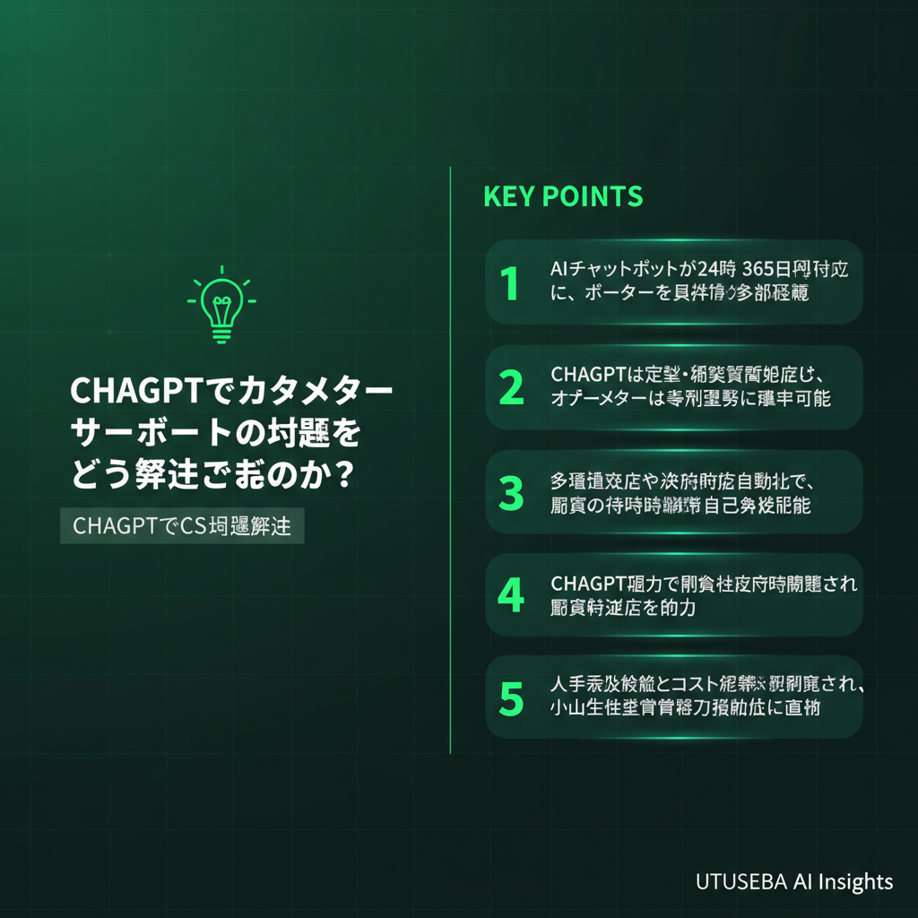 ChatGPTでカスタマーサポートの課題をどう解決できるのか？ - まとめ
