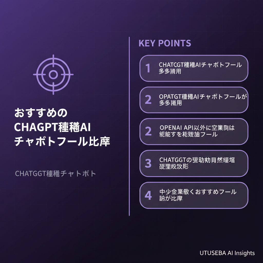 おすすめのChatGPT連携AIチャットボットツール比較 - まとめ
