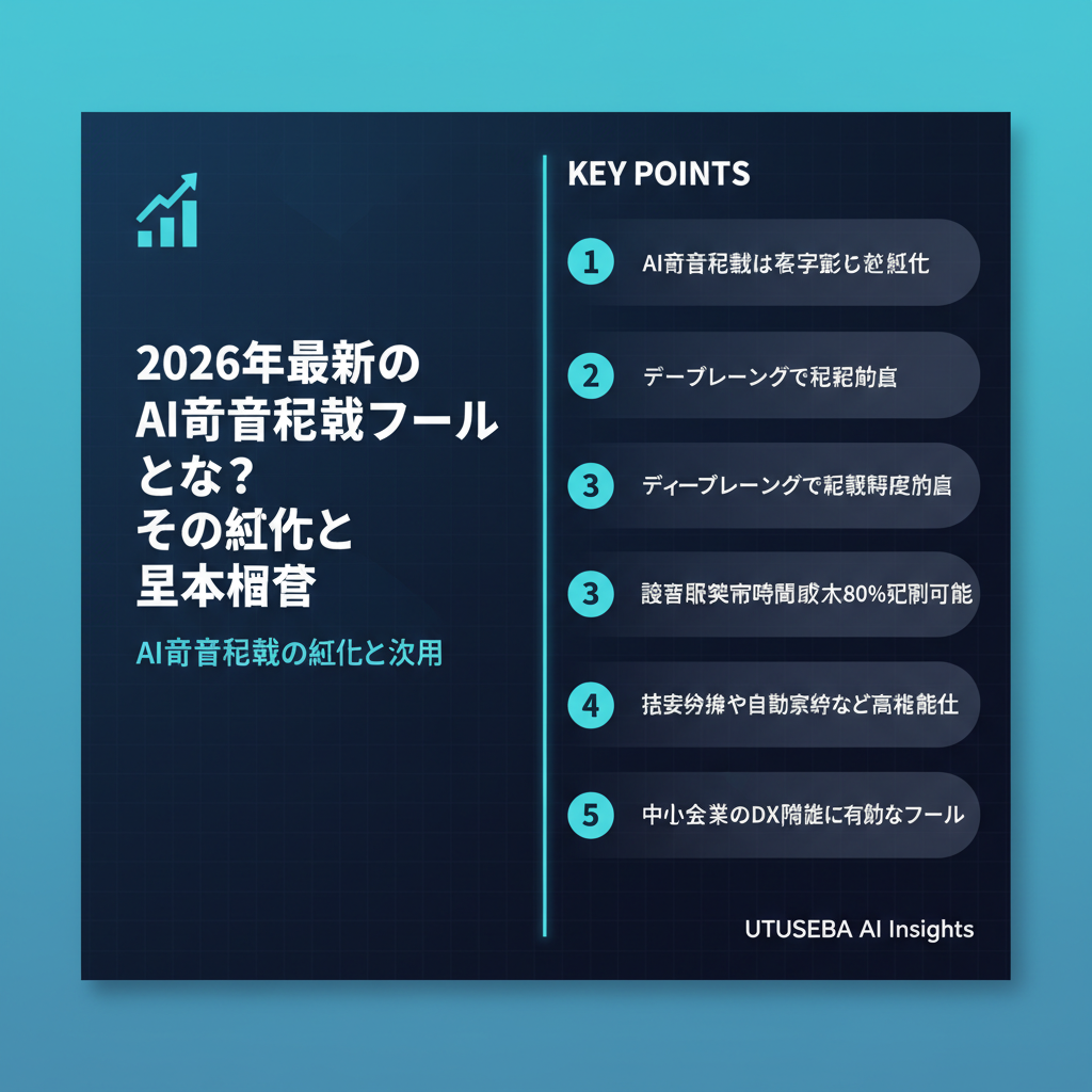 2026年最新のAI音声認識ツールとは？その進化と基本概念 - まとめ