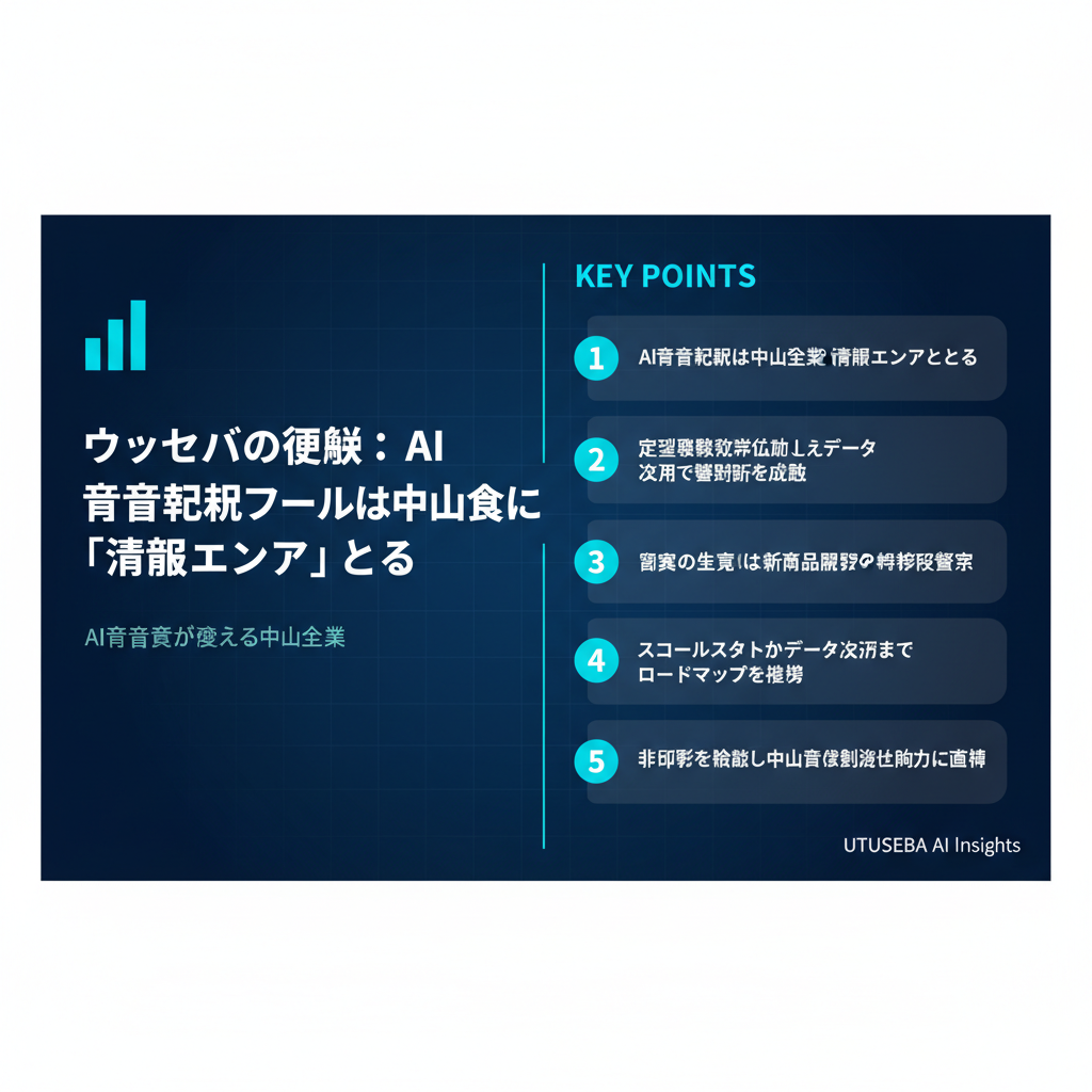ウツセバの見解：AI音声認識ツールは中小企業の「情報インフラ」となる - まとめ