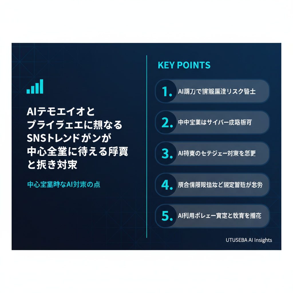 AIセキュリティとプライバシーに関するSNSトレンドが中小企業に与える影響と取るべき対策 - まとめ