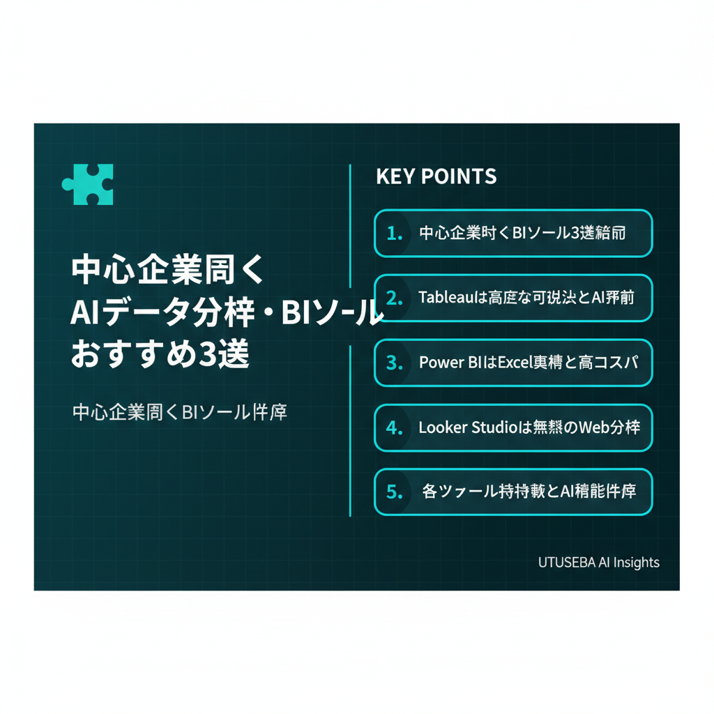 中小企業向けAIデータ分析・BIツールおすすめ3選 - まとめ