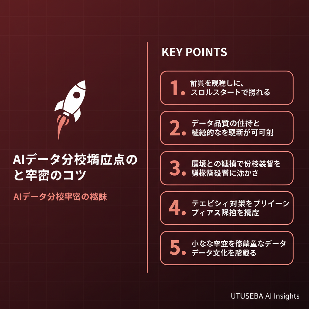 AIデータ分析導入時の注意点と成功のコツ - まとめ