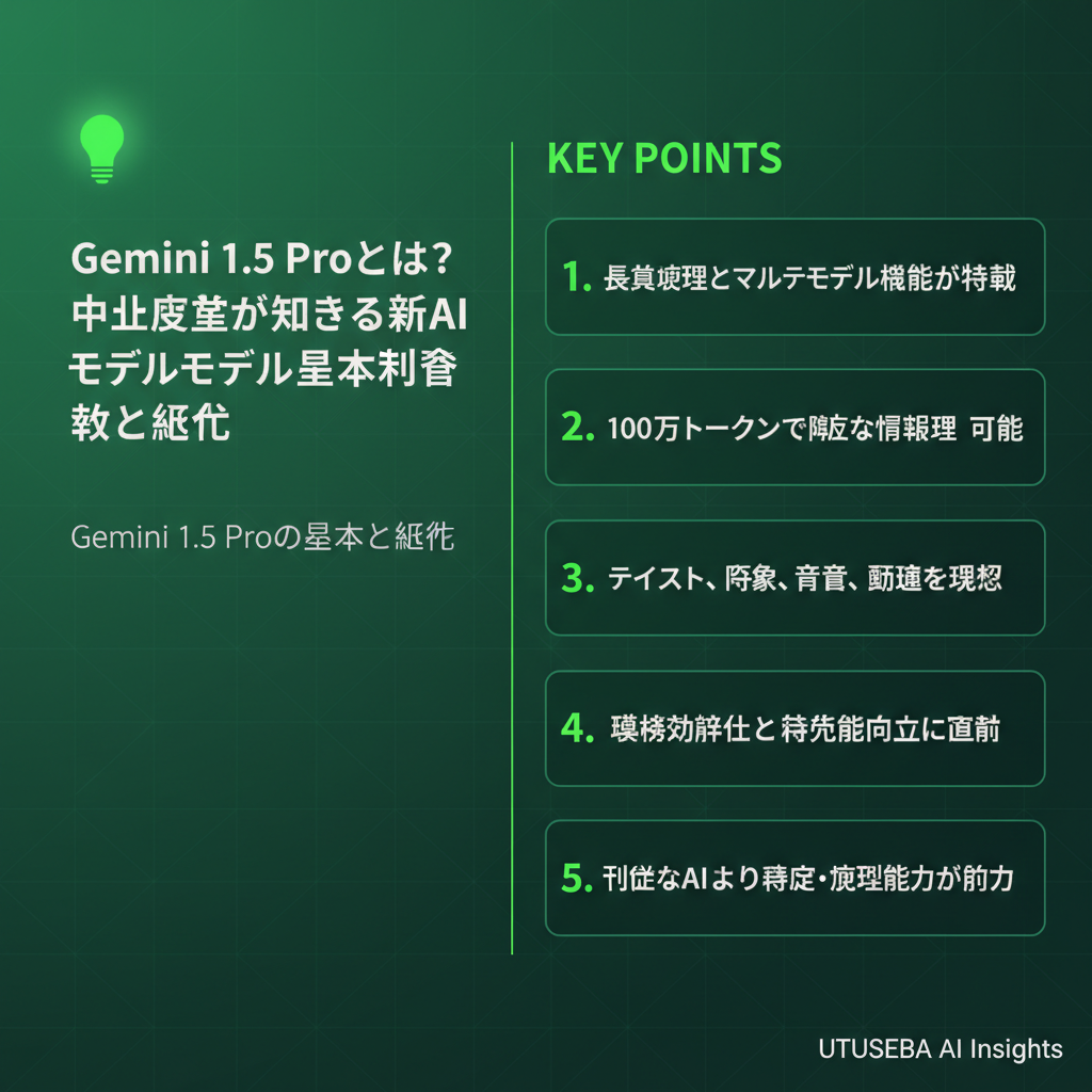 Gemini 1.5 Proとは?中小企業が知るべき最新AIモデルの基本概念と進化 - まとめ