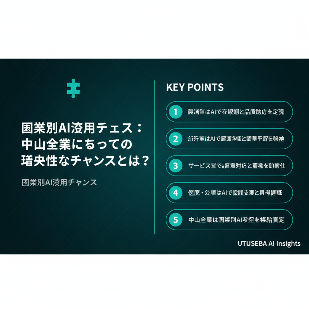 業界別AI活用ニュース:中小企業にとっての具体的なチャンスとは? - まとめ