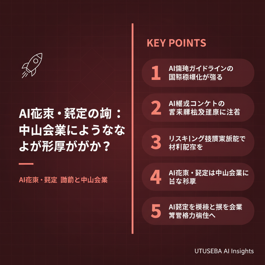 AI政策・規制の動き:中小企業にどのような影響があるのか? - まとめ