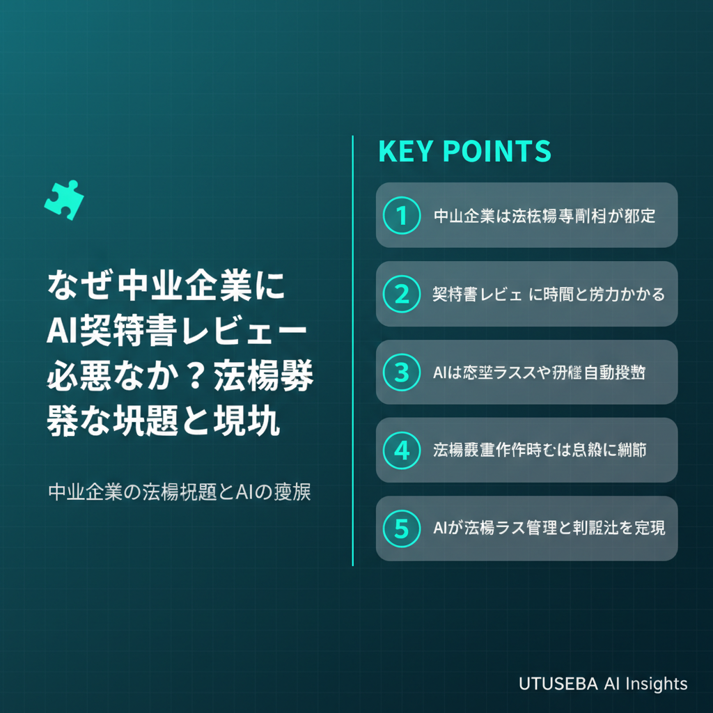 なぜ中小企業にAI契約書レビューが必要なのか?法務業務の課題と現状 - まとめ
