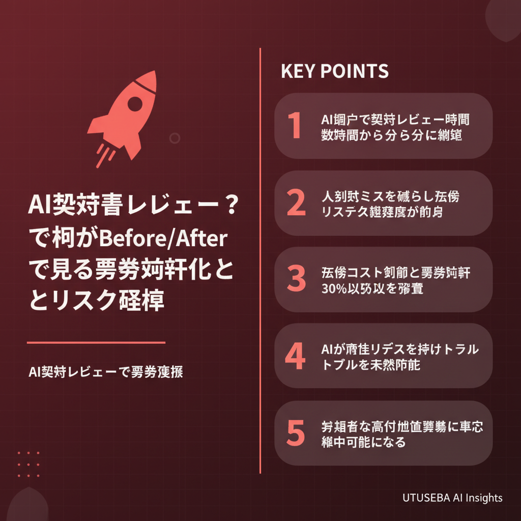 AI契約書レビューで何が変わる?Before/Afterで見る業務効率化とリスク軽減 - まとめ