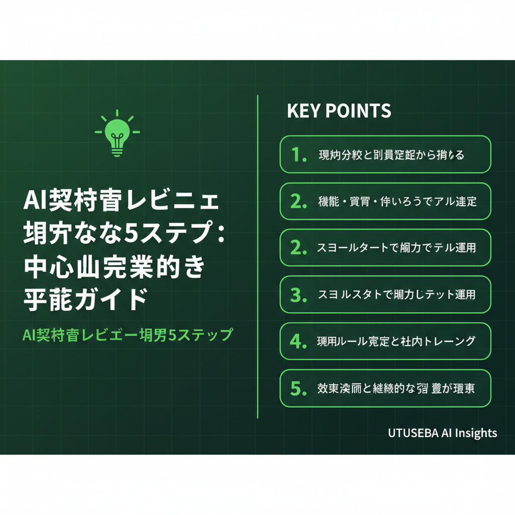 AI契約書レビュー導入の具体的な5ステップ:中小企業向け実践ガイド - まとめ