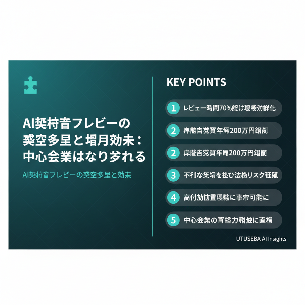 AI契約書レビューの成功事例と導入効果:中小企業はこう変わる - まとめ