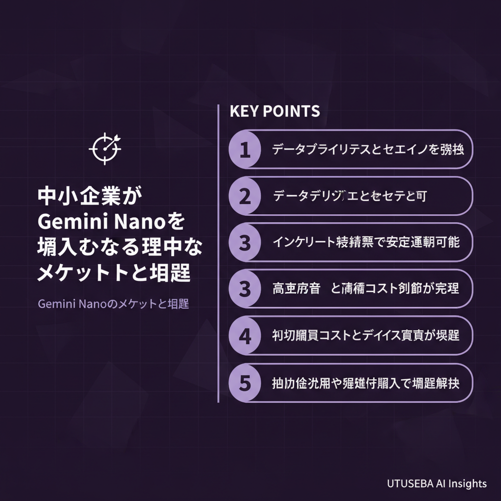 中小企業がGemini Nanoを導入する際の具体的なメリットと課題 - まとめ