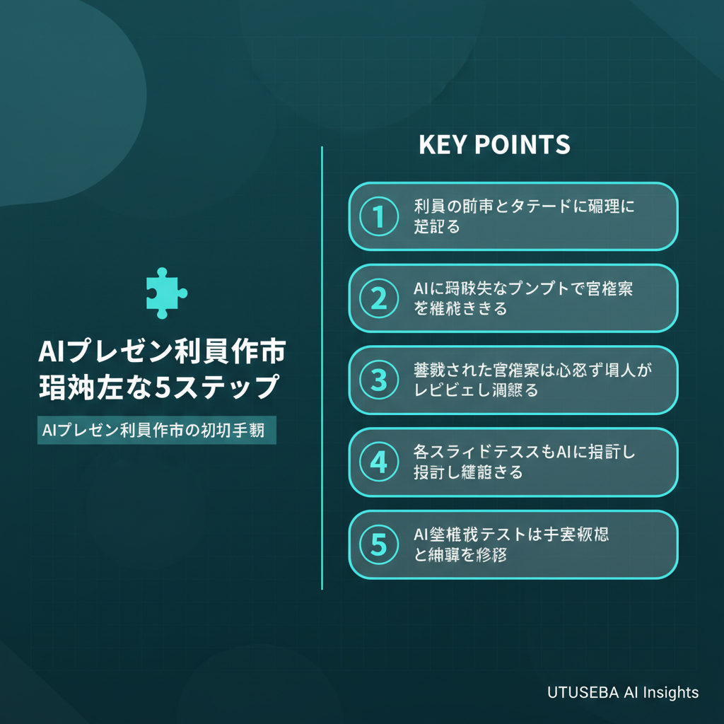 AIプレゼン資料作成の具体的な5ステップ - まとめ