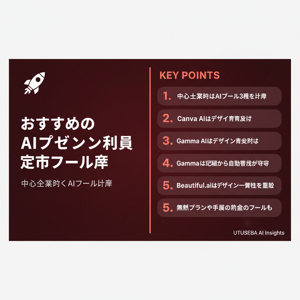 おすすめのAIプレゼン資料作成ツール比較 - まとめ