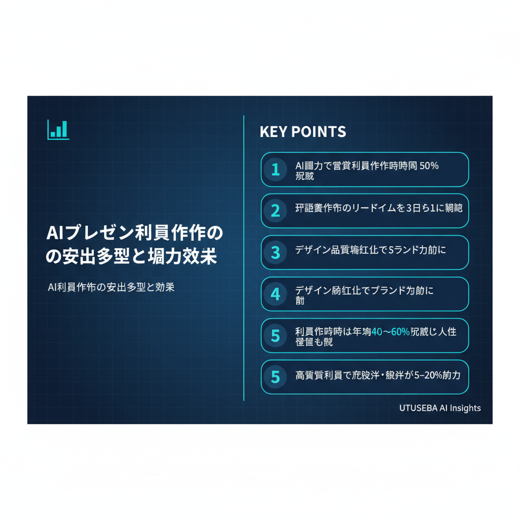 AIプレゼン資料作成の成功事例と導入効果 - まとめ