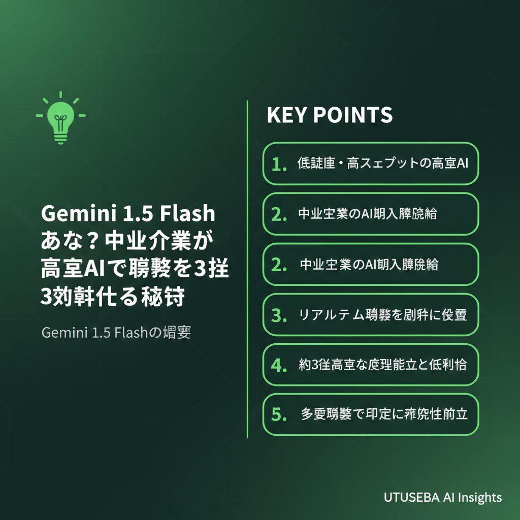 Gemini 1.5 Flashとは？中小企業が高速AIで業務を3倍効率化する秘訣 - まとめ