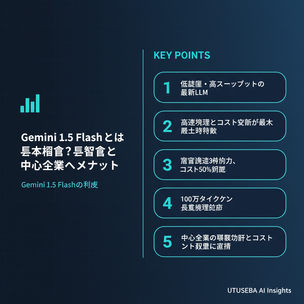 Gemini 1.5 Flashとは？基本概念と中小企業へのメリット - まとめ