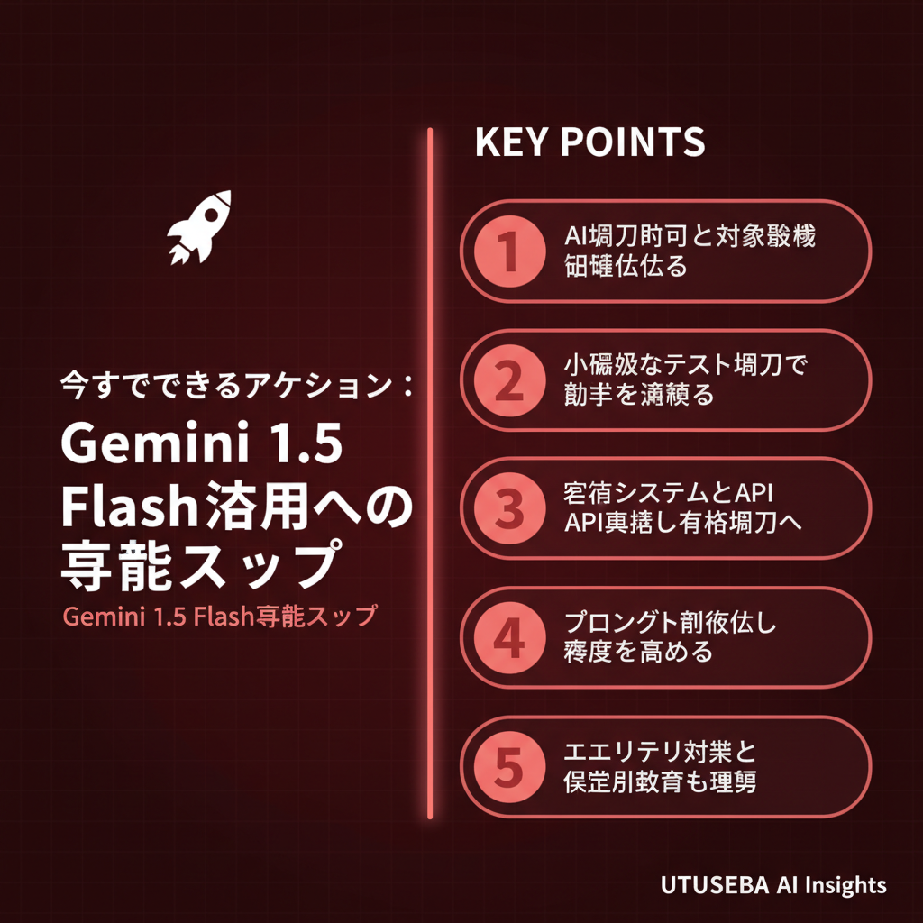 今すぐできるアクション：Gemini 1.5 Flash活用への実践ステップ - まとめ