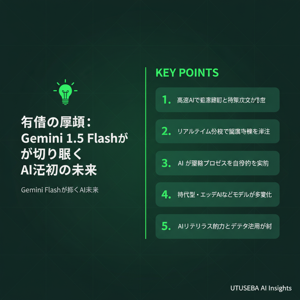 今後の展望：Gemini 1.5 Flashが切り開くAI活用の未来 - まとめ