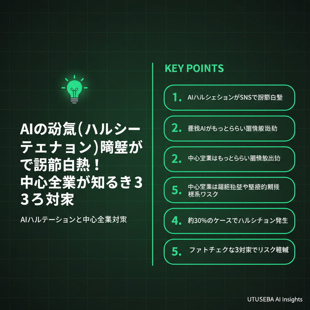 AIの幻覚（ハルシネーション）問題がSNSで議論白熱！中小企業が知るべき3つの対策 - まとめ