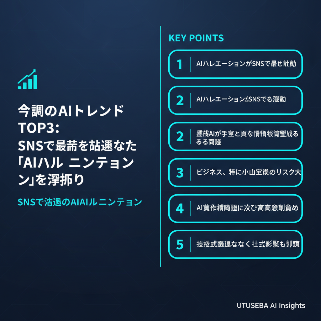 今週のAIトレンドTOP3：SNSで最も話題になった「AIハルシネーション」を深掘り - まとめ