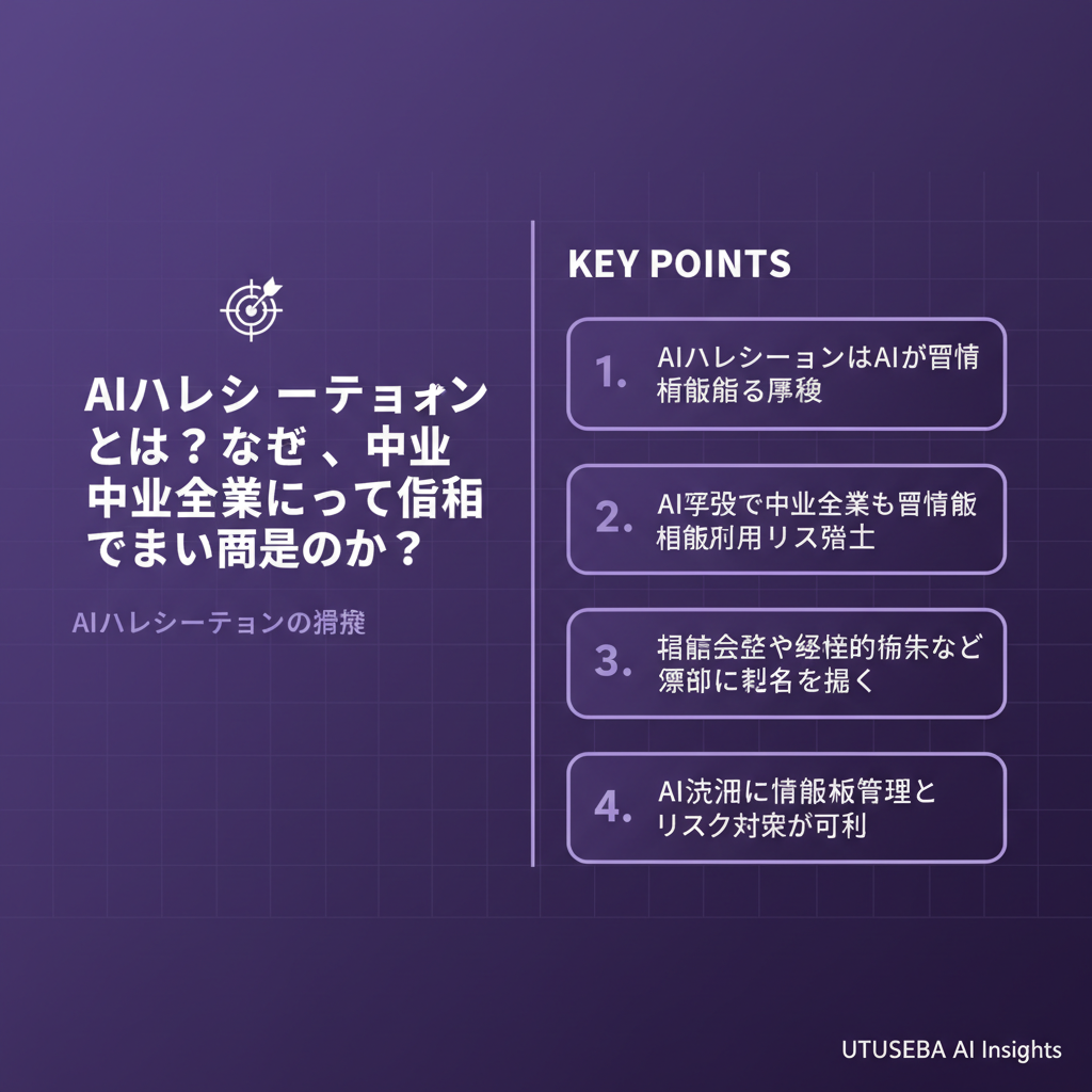 AIハルシネーションとは？なぜ今、中小企業にとって無視できない問題なのか？ - まとめ
