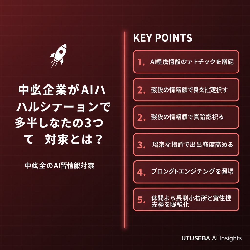 中小企業がAIハルシネーションで失敗しないための3つの対策とは？ - まとめ